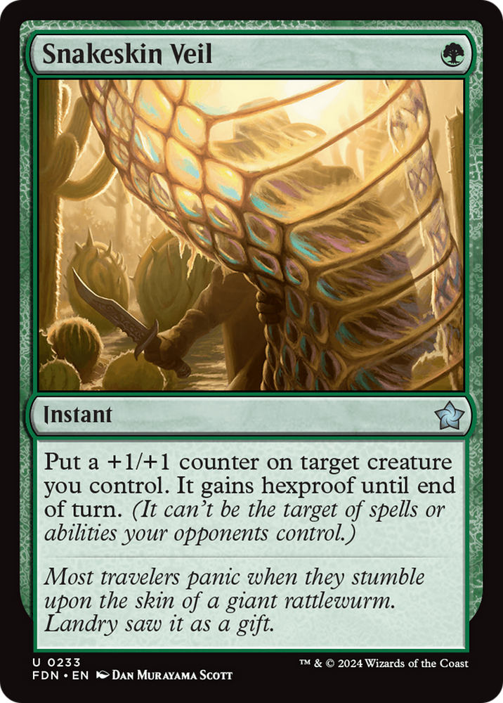 Snakeskin Veil [Foundations] Magic: The Gathering