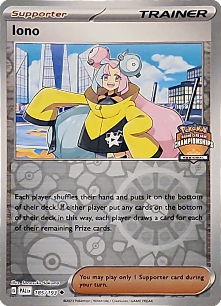Iono (185/193) (Regional Championships Promo) [League & Championship Cards] Pokémon