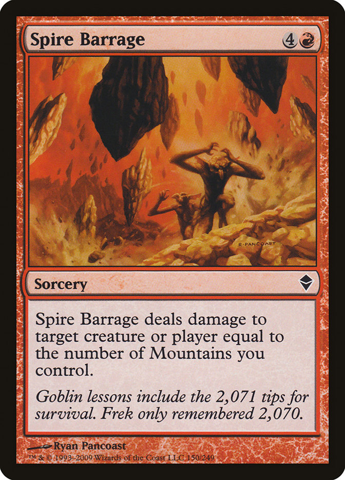Spire Barrage [Zendikar] Magic: The Gathering