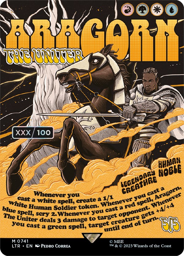 Aragorn, the Uniter (Borderless Poster) (Serialized) [The Lord of the Rings: Tales of Middle-Earth] Magic: The Gathering