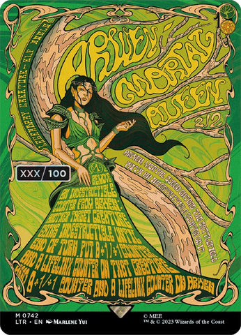 Arwen, Mortal Queen (Borderless Poster) (Serialized) [The Lord of the Rings: Tales of Middle-Earth] Magic: The Gathering