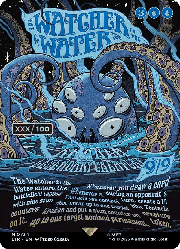 The Watcher in the Water (Borderless Poster) (Serialized) [The Lord of the Rings: Tales of Middle-Earth] Magic: The Gathering