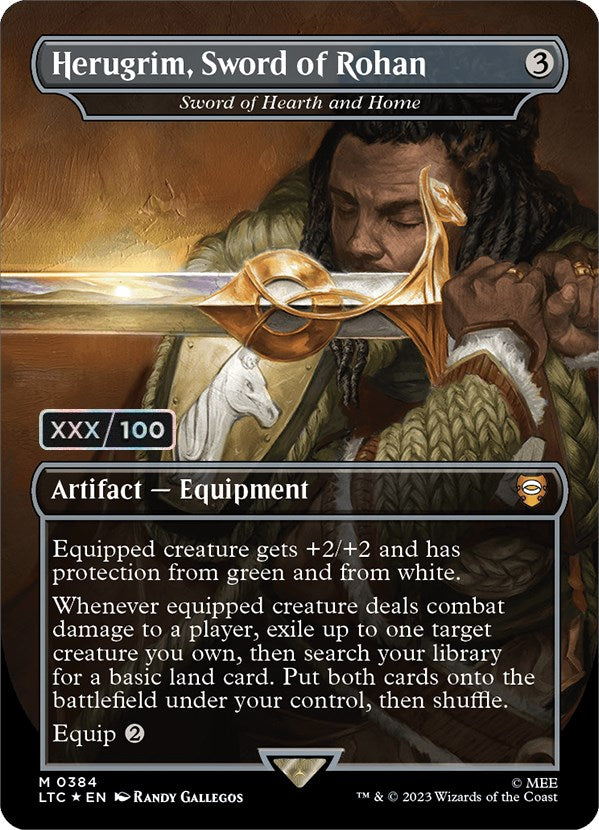 Herugrim, Sword of Rohan - Sword of Hearth and Home (Serialized) [The Lord of the Rings: Tales of Middle-Earth Commander] Magic: The Gathering