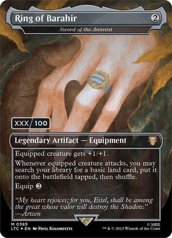 Ring of Barahir - Sword of the Animist (Serialized) [The Lord of the Rings: Tales of Middle-Earth Commander] Magic: The Gathering