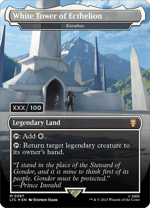 White Tower of Ecthelion - Karakas (Serialized) [The Lord of the Rings: Tales of Middle-Earth Commander] Magic: The Gathering