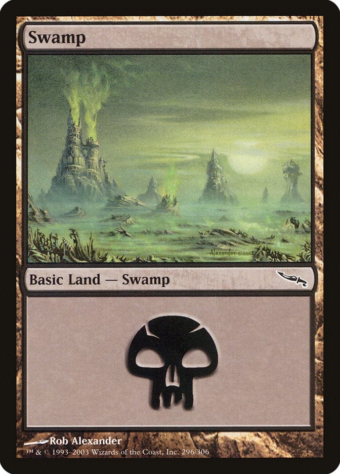 Swamp (296) [Mirrodin] Magic: The Gathering
