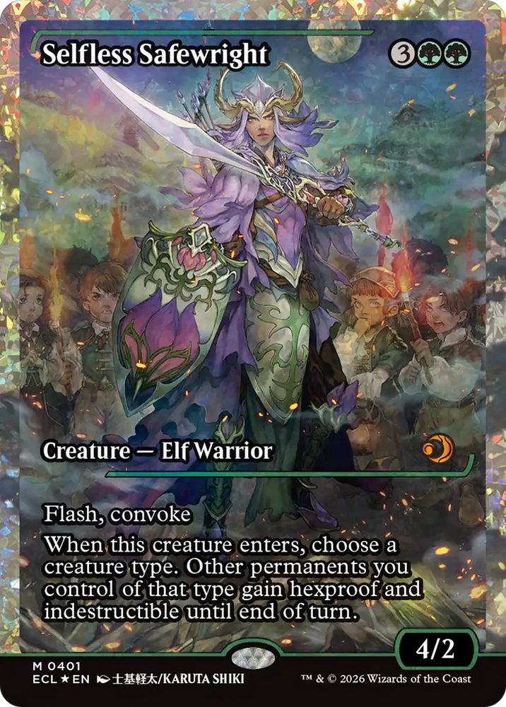 Selfless Safewright (Showcase) (Fracture Foil) [Lorwyn Eclipsed] Magic: The Gathering