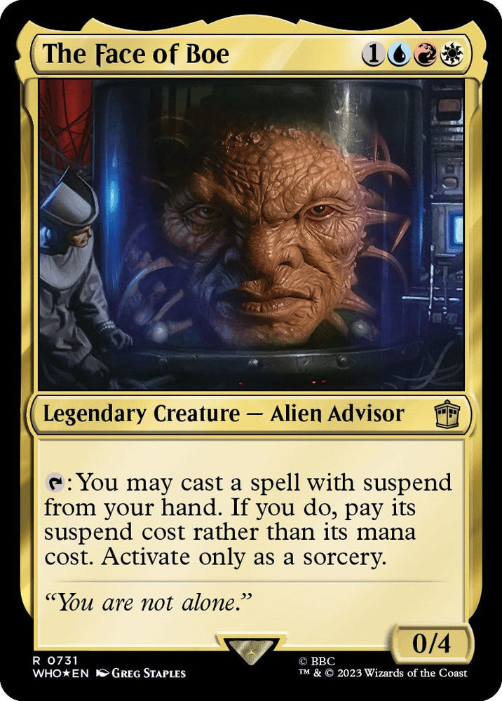 The Face of Boe (Surge Foil) [Doctor Who] Magic: The Gathering