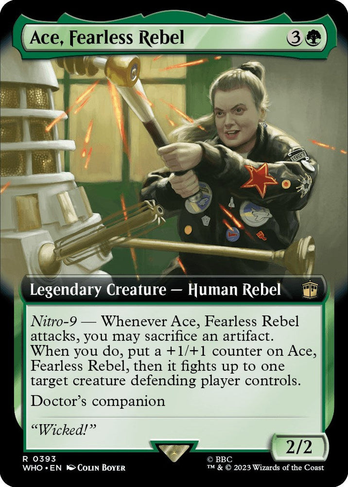 Ace, Fearless Rebel (Extended Art) [Doctor Who] Magic: The Gathering