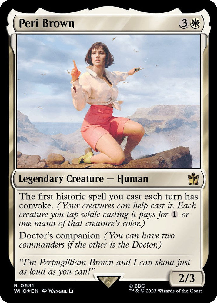 Peri Brown (Surge Foil) [Doctor Who] Magic: The Gathering