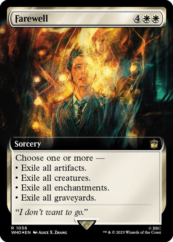 Farewell (Extended Art) (Surge Foil) [Doctor Who] Magic: The Gathering
