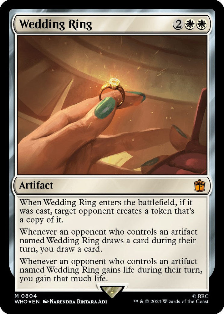 Wedding Ring (Surge Foil) [Doctor Who] Magic: The Gathering