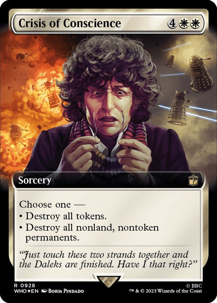 Crisis of Conscience (Extended Art) (Surge Foil) [Doctor Who] Magic: The Gathering