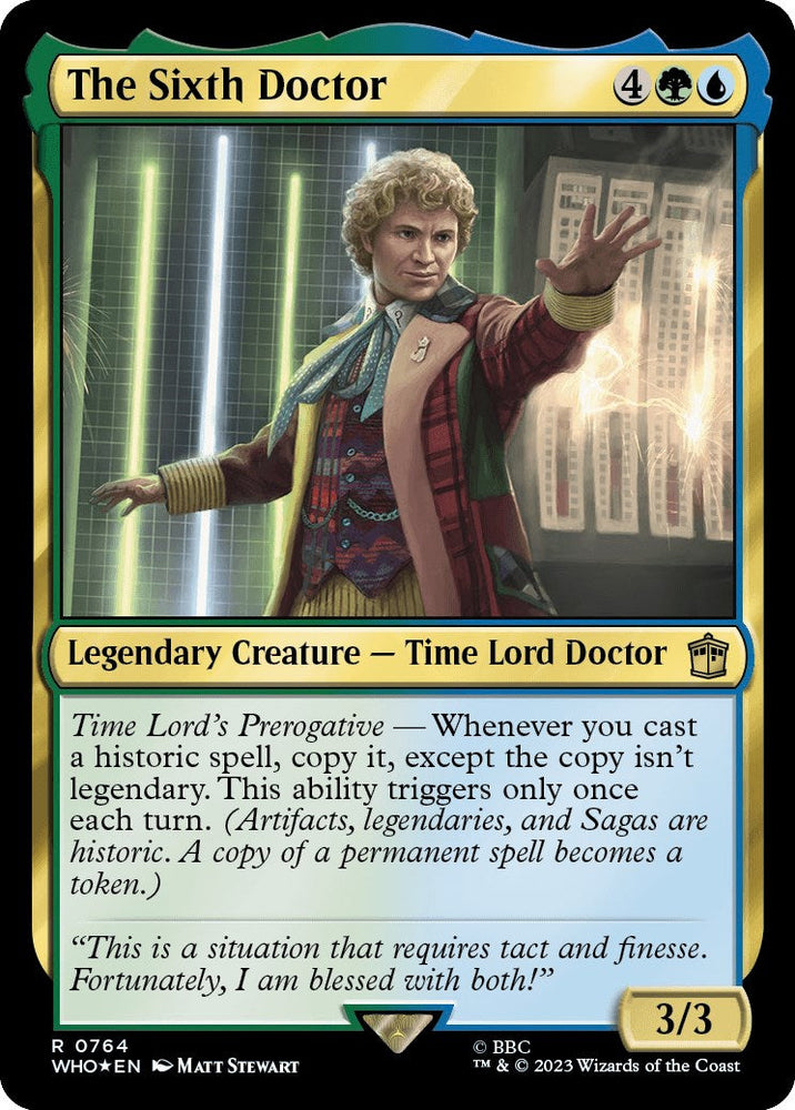 The Sixth Doctor (Surge Foil) [Doctor Who] Magic: The Gathering