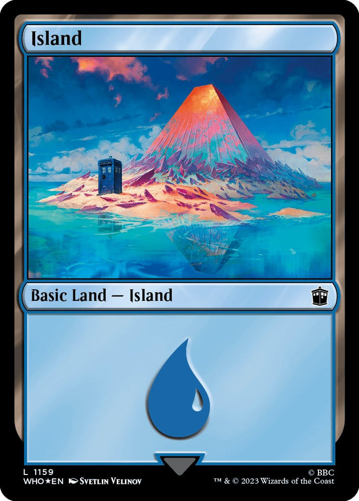 Island (1159) (Surge Foil) [Doctor Who] Magic: The Gathering