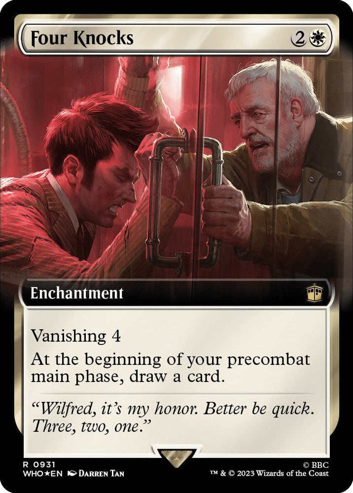 Four Knocks (Extended Art) (Surge Foil) [Doctor Who] Magic: The Gathering