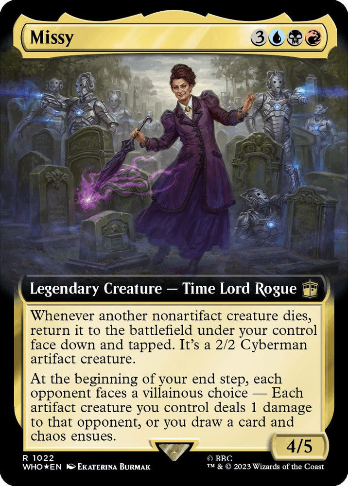 Missy (Extended Art) (Surge Foil) [Doctor Who] Magic: The Gathering