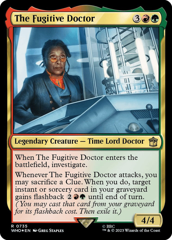 The Fugitive Doctor (Surge Foil) [Doctor Who] Magic: The Gathering