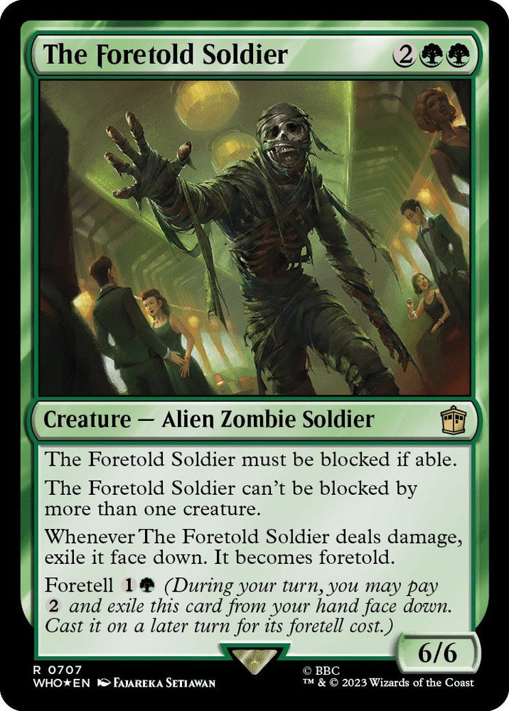 The Foretold Soldier (Surge Foil) [Doctor Who] Magic: The Gathering