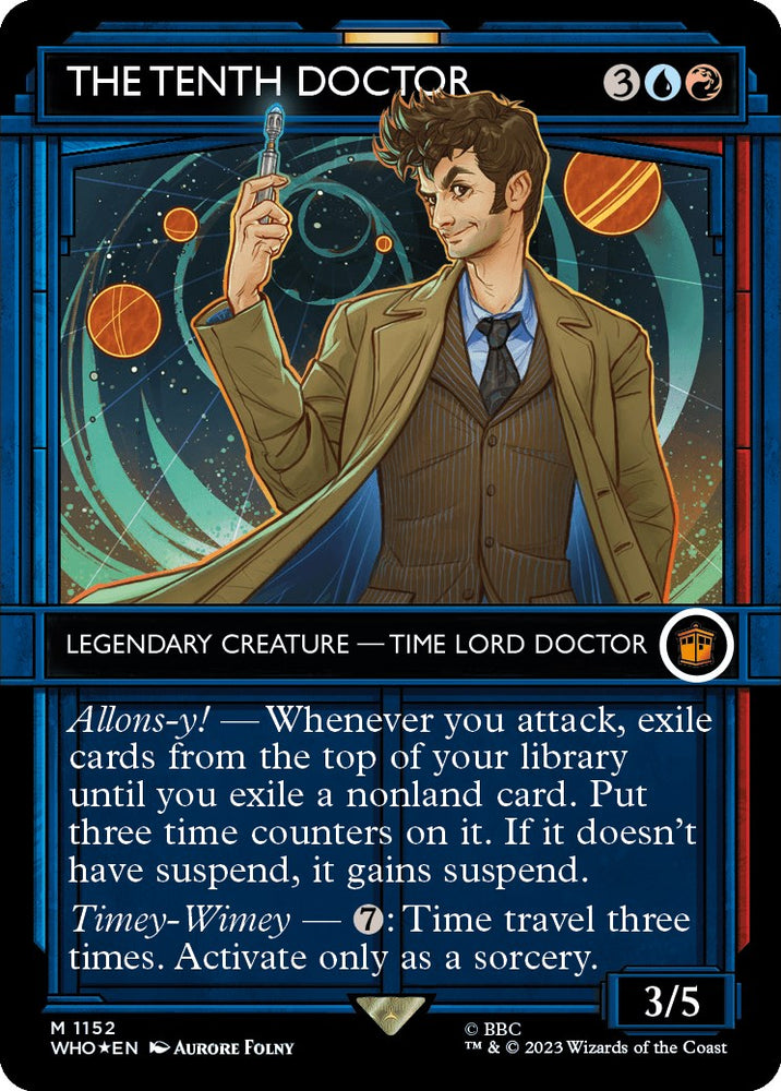 The Tenth Doctor (Showcase) (Surge Foil) [Doctor Who] Magic: The Gathering