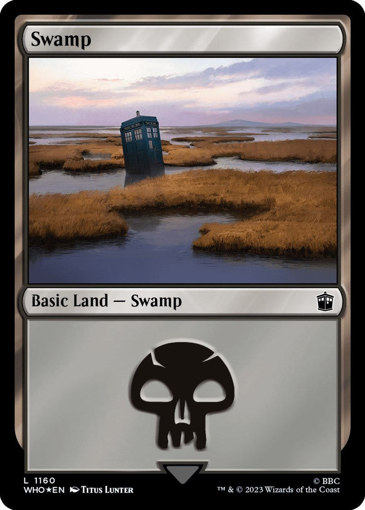 Swamp (1160) (Surge Foil) [Doctor Who] Magic: The Gathering