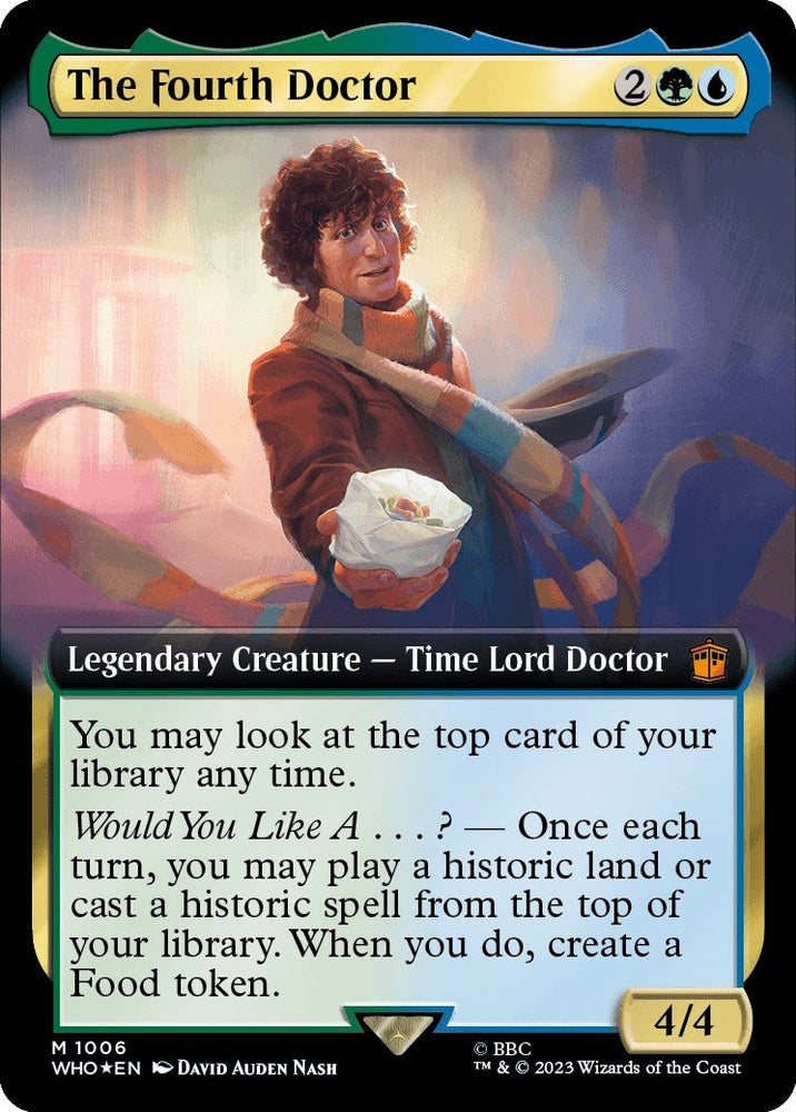 The Fourth Doctor (Extended Art) (Surge Foil) [Doctor Who] Magic: The Gathering