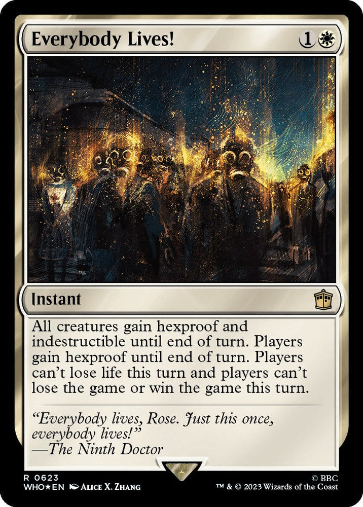 Everybody Lives! (Surge Foil) [Doctor Who] Magic: The Gathering