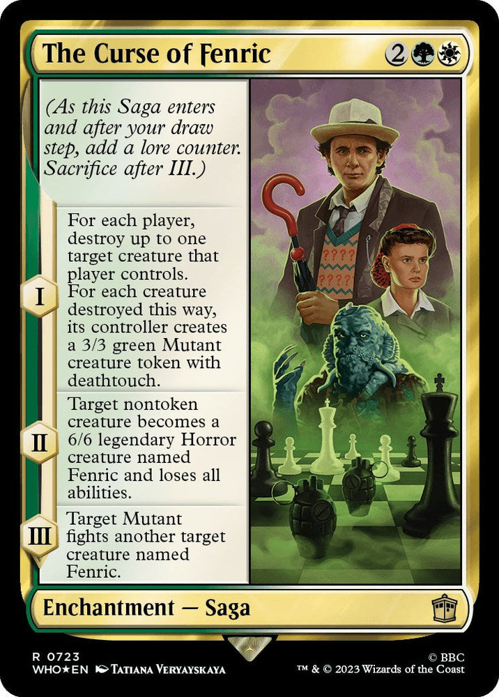 The Curse of Fenric (Surge Foil) [Doctor Who] Magic: The Gathering