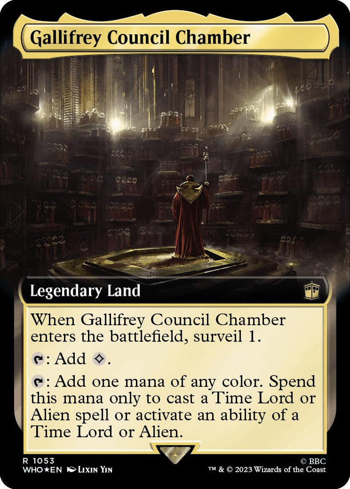 Gallifrey Council Chamber (Extended Art) (Surge Foil) [Doctor Who] Magic: The Gathering