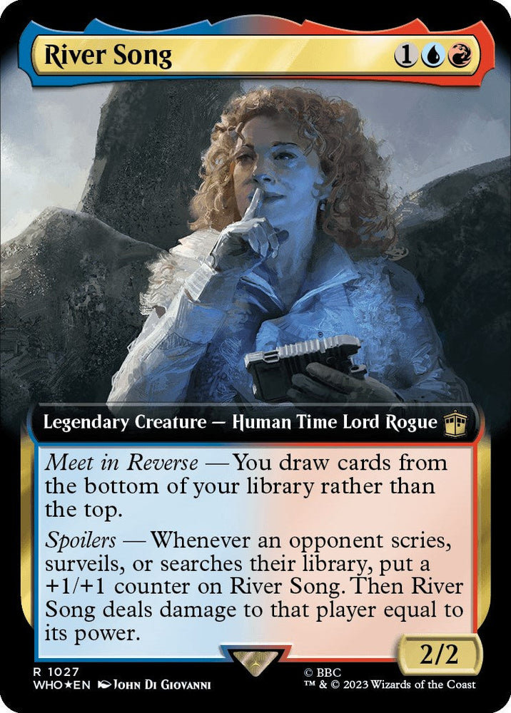 River Song (Extended Art) (Surge Foil) [Doctor Who] Magic: The Gathering