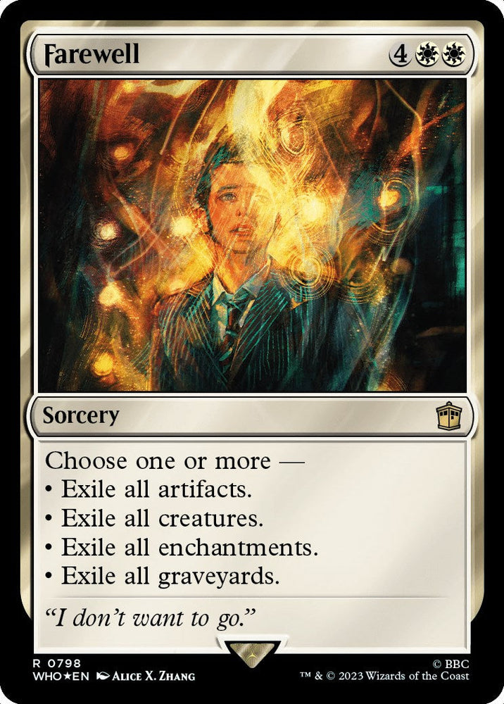 Farewell (Surge Foil) [Doctor Who] Magic: The Gathering