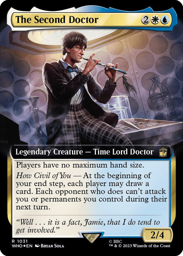 The Second Doctor (Extended Art) (Surge Foil) [Doctor Who] Magic: The Gathering