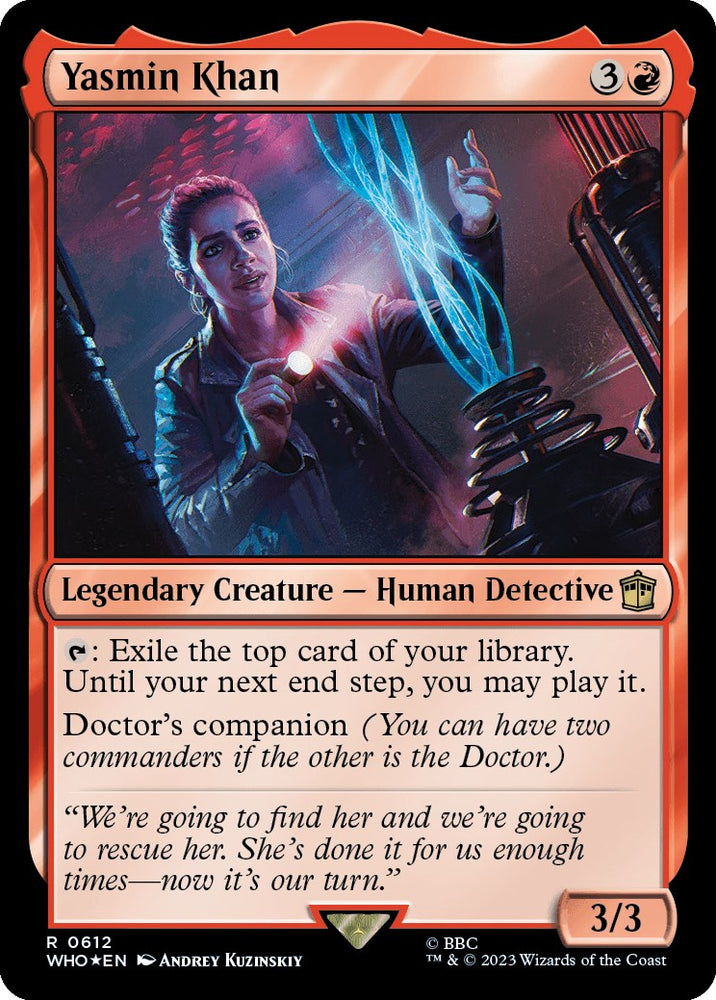 Yasmin Khan (Surge Foil) [Doctor Who] Magic: The Gathering