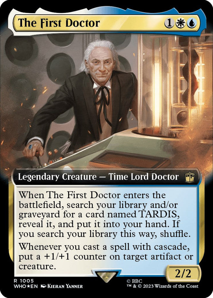 The First Doctor (Extended Art) (Surge Foil) [Doctor Who] Magic: The Gathering