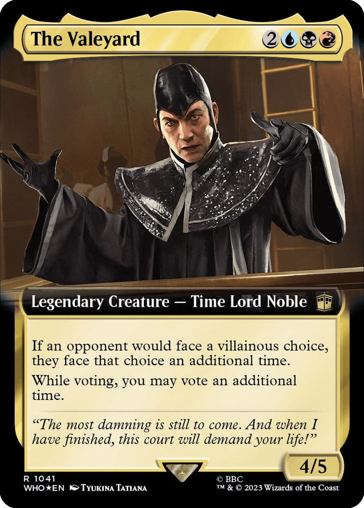 The Valeyard (Extended Art) (Surge Foil) [Doctor Who] Magic: The Gathering