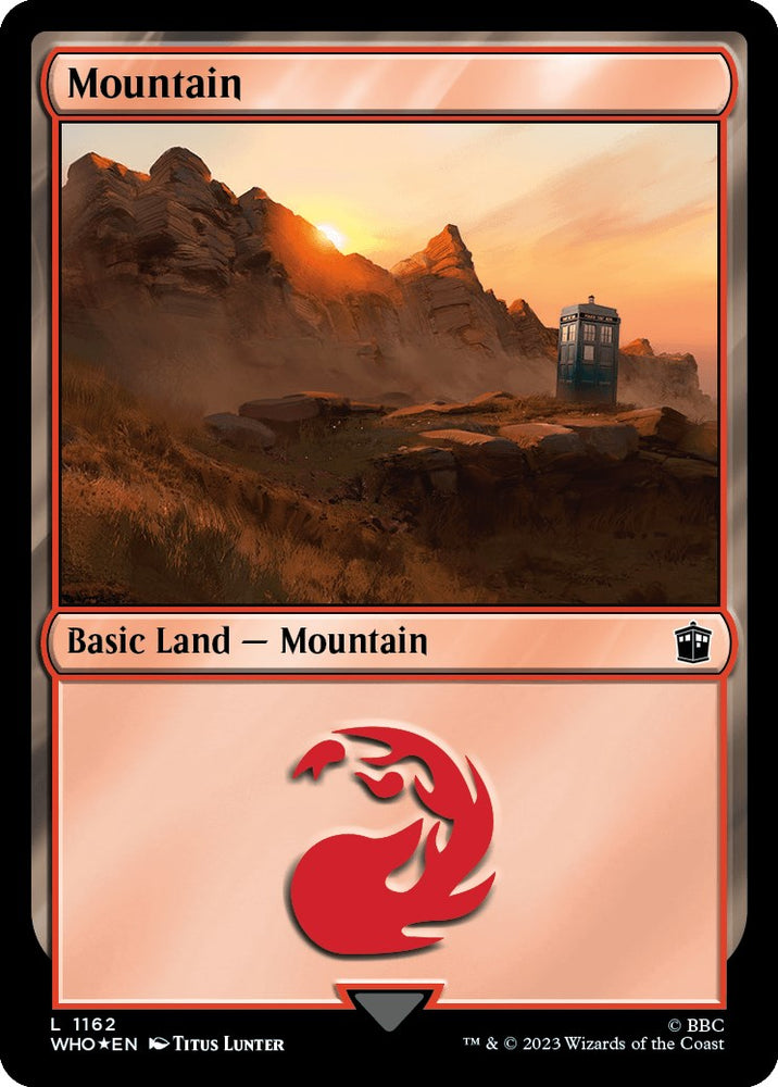 Mountain (1162) (Surge Foil) [Doctor Who] Magic: The Gathering