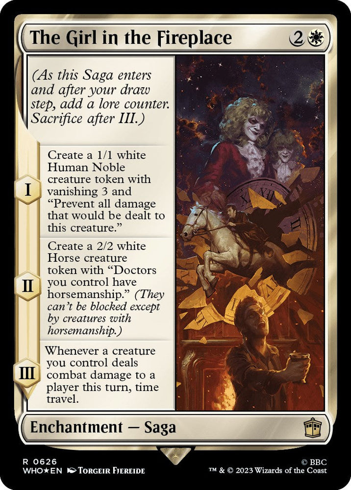 The Girl in the Fireplace (Surge Foil) [Doctor Who] Magic: The Gathering