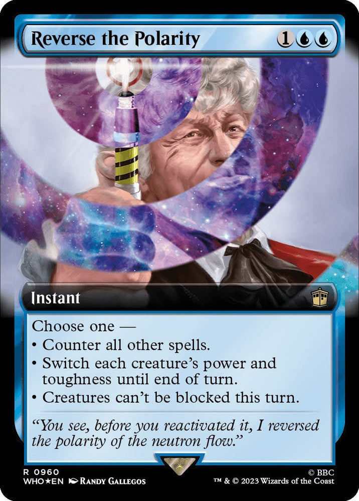 Reverse the Polarity (Extended Art) (Surge Foil) [Doctor Who] Magic: The Gathering