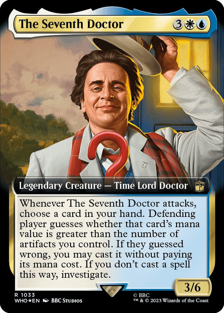 The Seventh Doctor (Extended Art) (Surge Foil) [Doctor Who] Magic: The Gathering