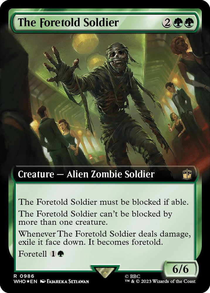 The Foretold Soldier (Extended Art) (Surge Foil) [Doctor Who] Magic: The Gathering