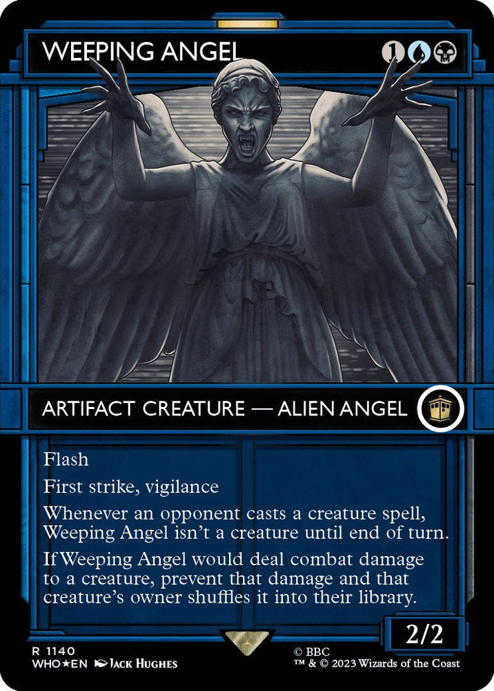 Weeping Angel (Showcase) (Surge Foil) [Doctor Who] Magic: The Gathering