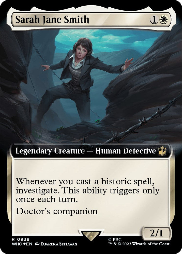 Sarah Jane Smith (Extended Art) (Surge Foil) [Doctor Who] Magic: The Gathering