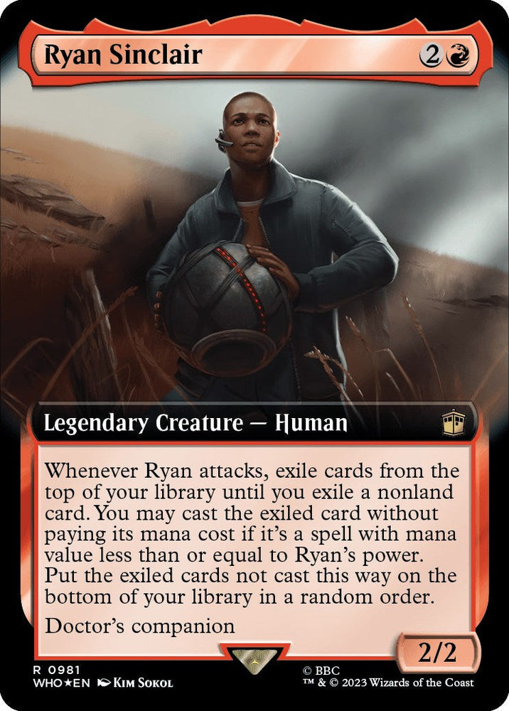 Ryan Sinclair (Extended Art) (Surge Foil) [Doctor Who] Magic: The Gathering
