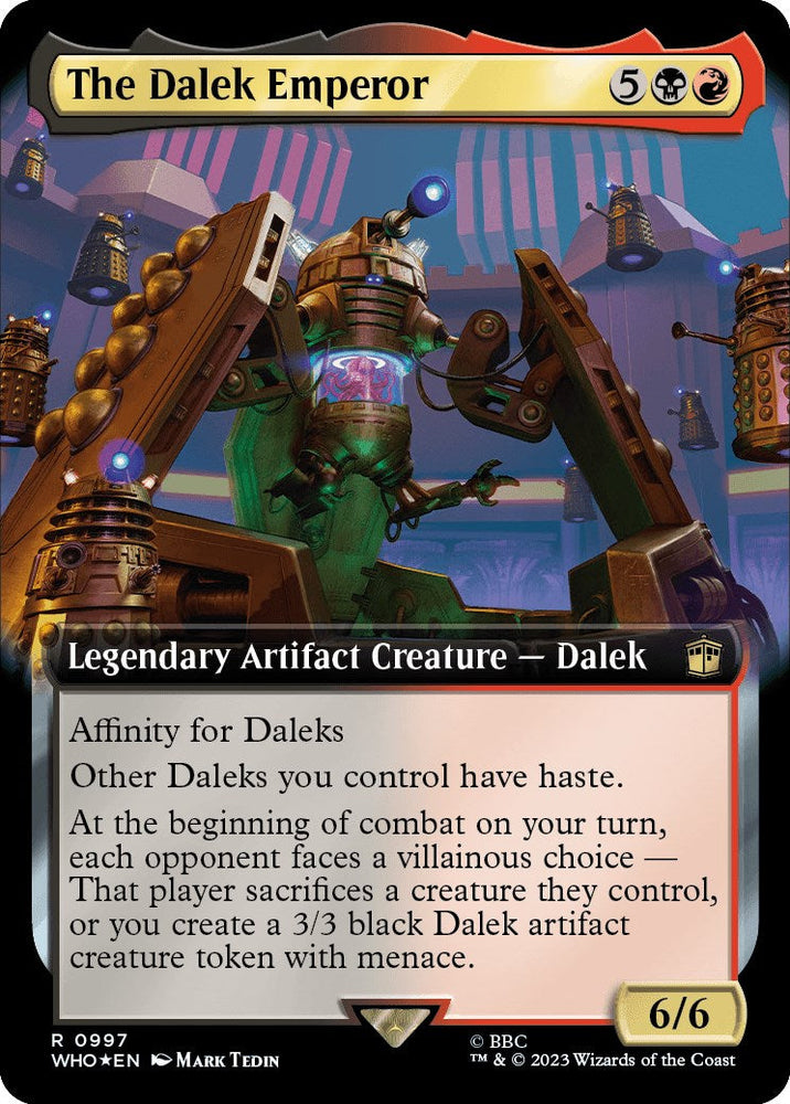 The Dalek Emperor (Extended Art) (Surge Foil) [Doctor Who] Magic: The Gathering