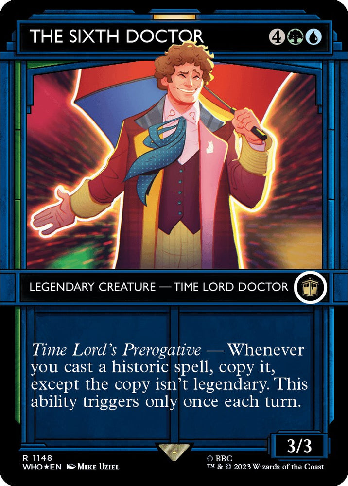 The Sixth Doctor (Showcase) (Surge Foil) [Doctor Who] Magic: The Gathering