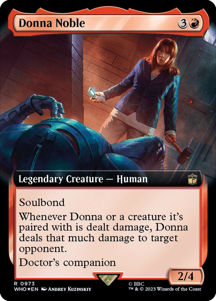 Donna Noble (Extended Art) (Surge Foil) [Doctor Who] Magic: The Gathering