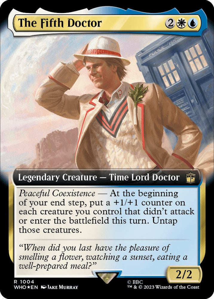 The Fifth Doctor (Extended Art) (Surge Foil) [Doctor Who] Magic: The Gathering