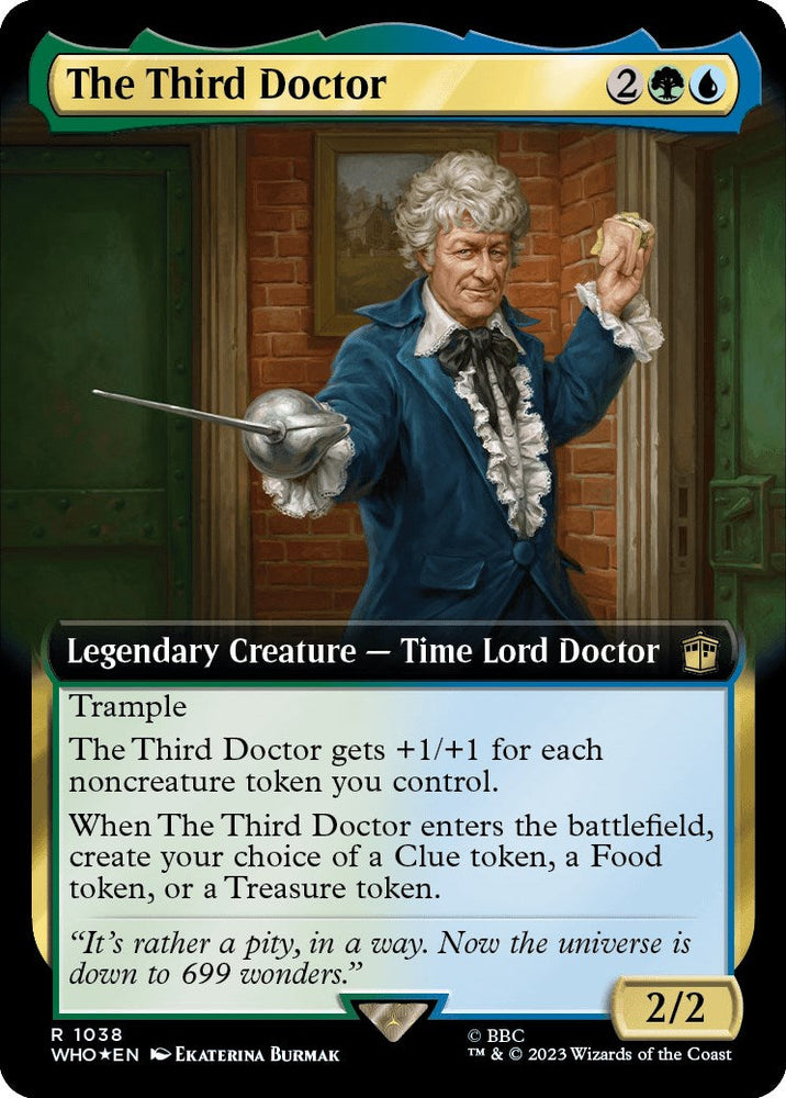The Third Doctor (Extended Art) (Surge Foil) [Doctor Who] Magic: The Gathering