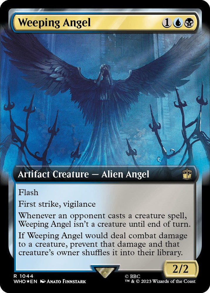 Weeping Angel (Extended Art) (Surge Foil) [Doctor Who] Magic: The Gathering