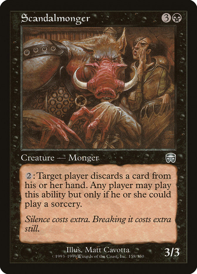 Scandalmonger [Mercadian Masques] Magic: The Gathering